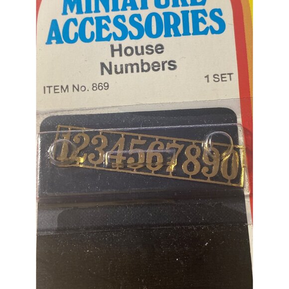 VTG Dollhouse Miniatures Door Knob House Numbers EagleDoor Knocker 4pc - Picture 6 of 12